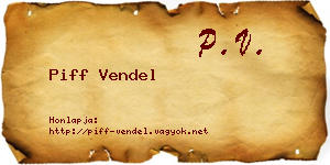 Piff Vendel névjegykártya